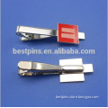 metal custom logo tie pins, metal silver tie clips wholesale